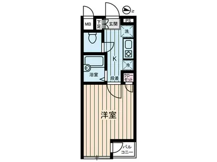 LUMIELE S・KII(1K/3階)の間取り写真