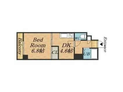 エンドレス三井平和通I(1LDK/11階)の間取り写真