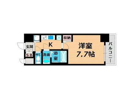 エスレジデンス野江(1K/8階)の間取り写真