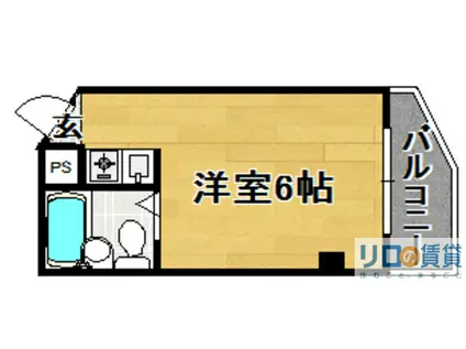 ノーヴァ鍵本(ワンルーム/3階)の間取り写真