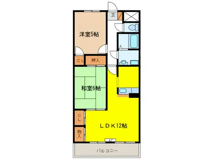 FONTAINE YOSHIDA(2LDK/3階)の間取り写真