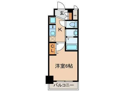 エステムコート名古屋金山サウスゲート(1K/7階)の間取り写真