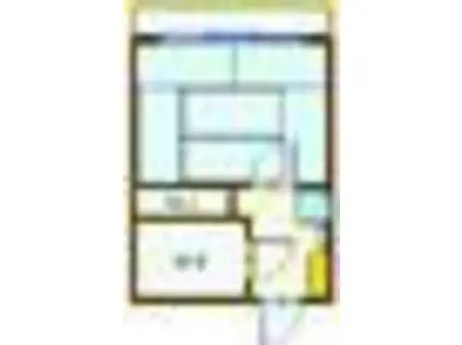 メイユール青崎(1K/2階)の間取り写真