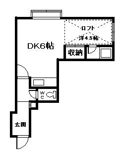 マジョリカA・B(1DK/2階)の間取り写真