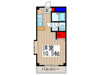 アーケティックマンションII(ワンルーム/3階)の間取り写真