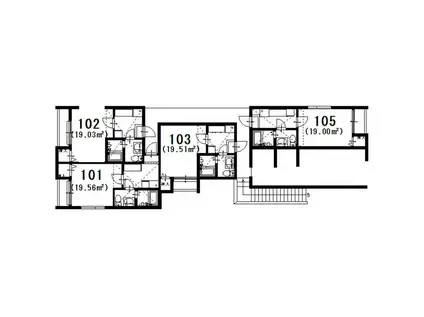 ヒロアーカ新守山(1K/1階)の間取り写真