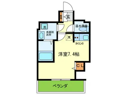 ONLYONE伊丹中央(ワンルーム/7階)の間取り写真