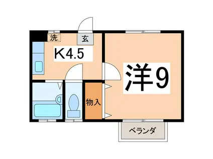 サンライズ泉(1DK/1階)の間取り写真