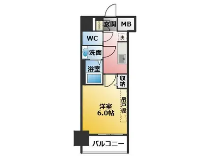 プレサンス名古屋ルクソリア(1K/7階)の間取り写真