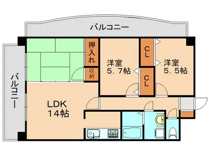 アーバンライフK(3LDK/1階)の間取り写真
