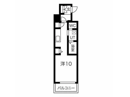 エスフォート神戸神楽町(ワンルーム/5階)の間取り写真