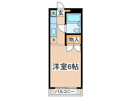 ミルローゼ(ワンルーム/3階)の間取り写真