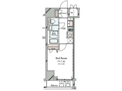 コンシェリア KAWASAKI MASTERS VILLA(1K/6階)の間取り写真