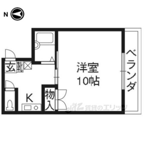 メゾンドゼフィール(1K/1階)の間取り写真