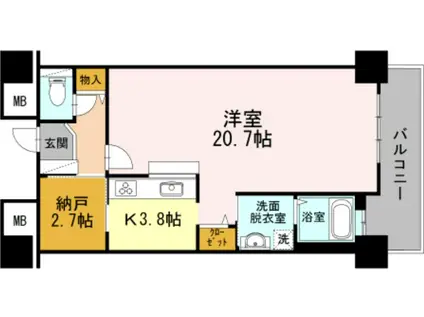 品川シーサイドビュータワーII(ワンルーム/29階)の間取り写真