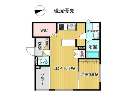 MAISON CASITA 十日町(1LDK/1階)の間取り写真