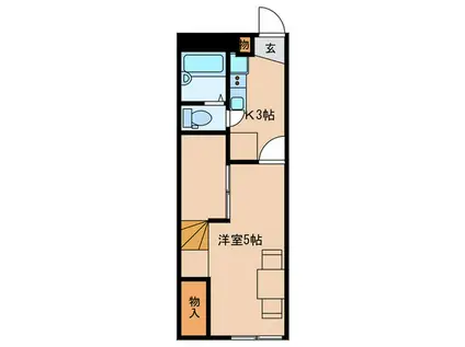 アール157(1K/1階)の間取り写真