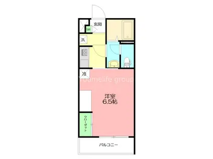 リブリ・ヴェルジュ本厚木(1K/2階)の間取り写真