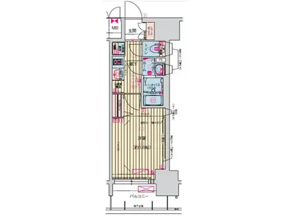 プレサンス名古屋駅ゲート(1K/7階)の間取り写真