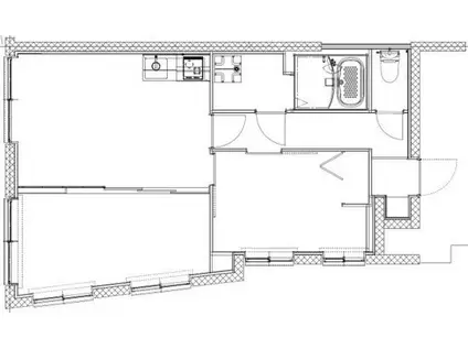 GENOVIA大山(1SDK/2階)の間取り写真