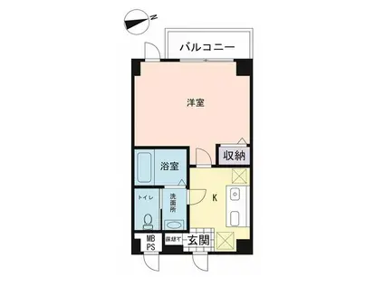 マックス74(1K/3階)の間取り写真