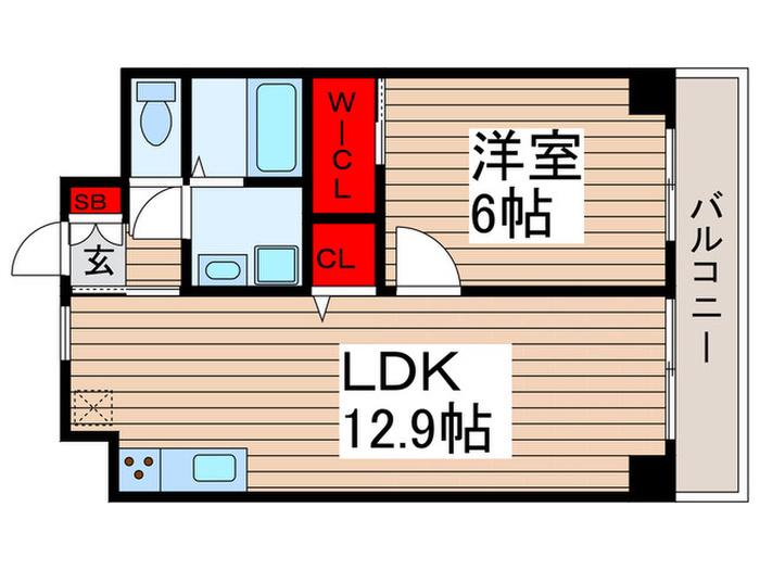 ミリアレジデンス押上(1LDK/4階)の間取り写真
