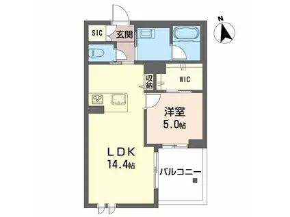 シャーメゾン ルモラ(1LDK/2階)の間取り写真