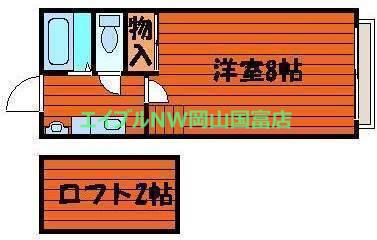 シャルマンパレス(1K/2階)の間取り写真