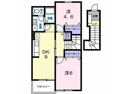 シーサイドハイツ(2DK/2階)の間取り写真