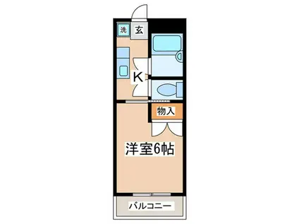 グリーンプラザTIS(1K/4階)の間取り写真