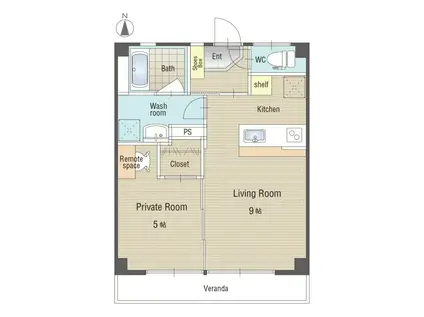 U・TOPIA 11(1LDK/3階)の間取り写真