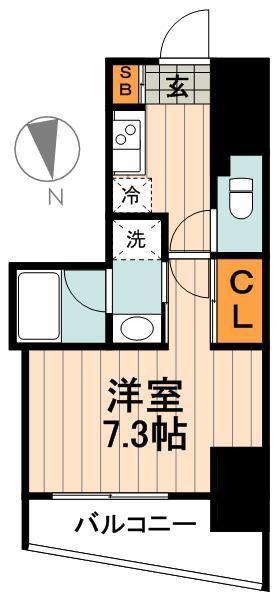 レジディア御茶ノ水II(1K/10階)の間取り写真