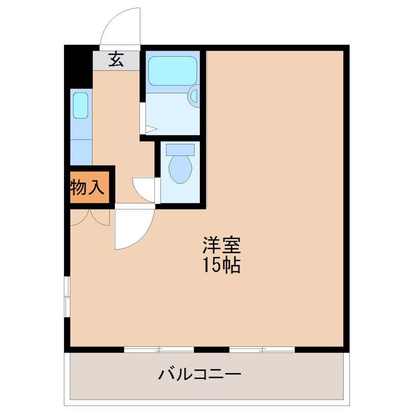 グランディ簗瀬(1K/5階)の間取り写真