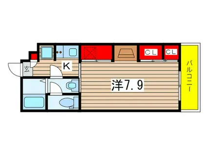 リブリ・EVER GREENII(1K/3階)の間取り写真