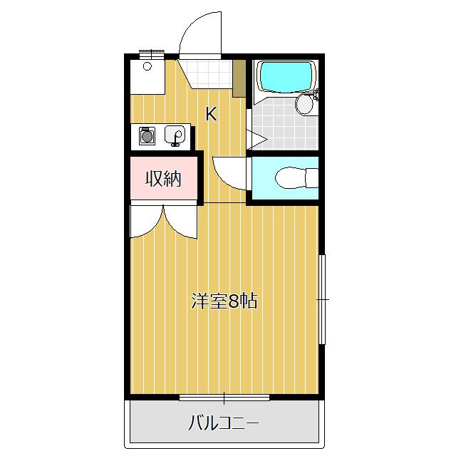 メゾン寿(1K/2階)の間取り写真