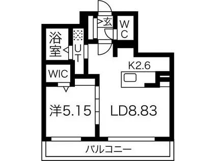 APT.1 PUNANA MELI (1LDK/4階)の間取り写真