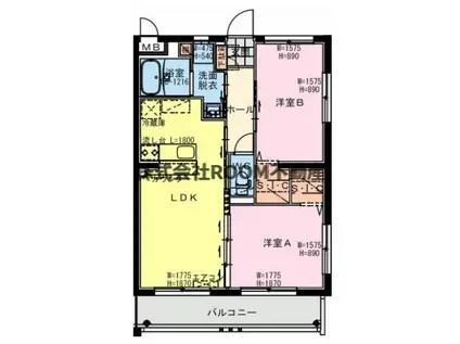 GREEN TERRACE TOSHIMI(2LDK/1階)の間取り写真