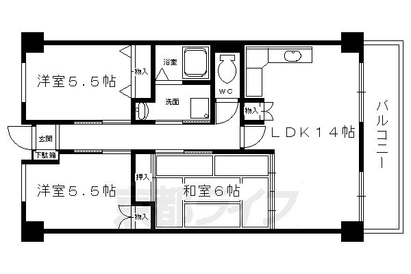 NO.75 KOHEEII(3LDK/3階)の間取り写真