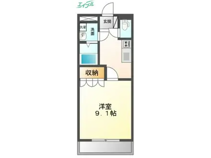 ルミナスハイムK(1K/1階)の間取り写真