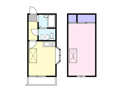 グレワンアネックス(2K/2階)の間取り写真