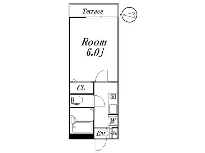 スプリングハウス(1K/1階)の間取り写真