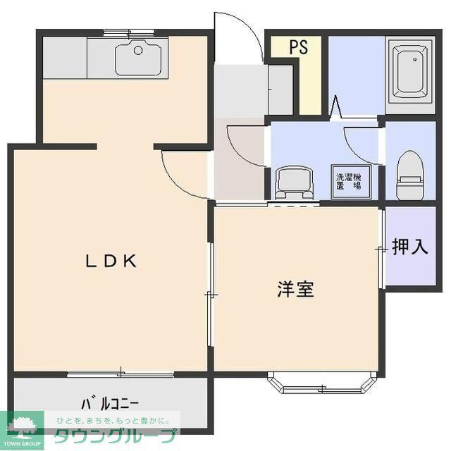 フィオーレPARTII(1LDK/2階)の間取り写真