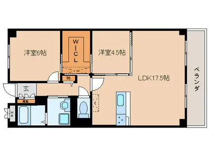 まほろば王寺(2LDK/5階)の間取り写真