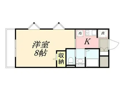 フレッシュタウンスギモト(1K/4階)の間取り写真