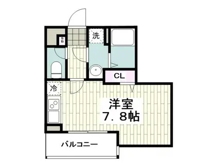 リブリ・ヒルトップ スクエア(ワンルーム/2階)の間取り写真