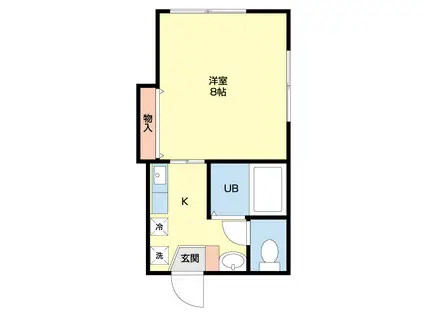 タウンハウス・タマ(1K/1階)の間取り写真