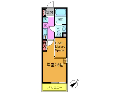 アルブム(1K/1階)の間取り写真
