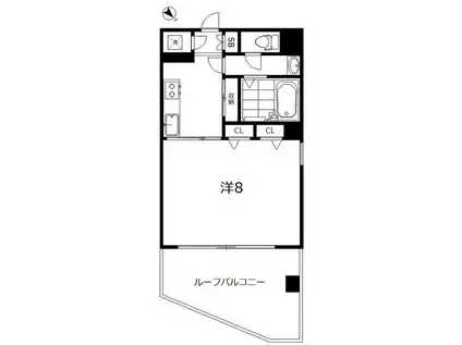 アイフェリーク神田(1K/13階)の間取り写真