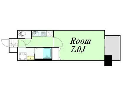 ファーストフィオーレ江坂江の木町パークサイド(1K/6階)の間取り写真