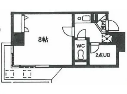 アクシス下町(1K/3階)の間取り写真